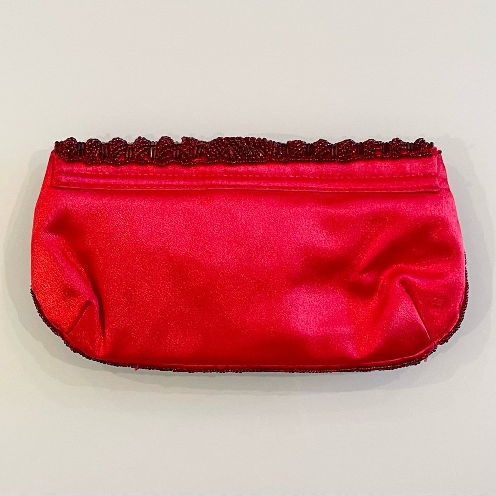 BIJOUX TERNER Red Beaded Evening Clutch Purse - Picture 2 of 10